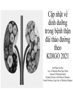 Cập nhật về dinh dưỡng trong bệnh thận đái tháo đường