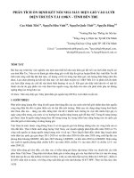 Phân tích ổn định kết nối nhà máy điện gió vào lưới điện truyền tải 110kV - Tỉnh Bến Tre