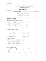 bai kiem tra toan lop 1