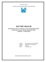 Bài thu hoạch Bảo tồn và trung tu Quần thể kiến trúc Angkor Campuchia  Nguyễn Hữu Thái An