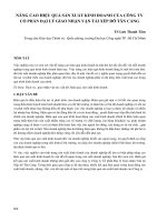 Nâng cao hiệu quả sản xuất kinh doanh của Công ty Cổ phần Đại lý Giao nhận Vận tải Xếp dỡ Tân Cảng