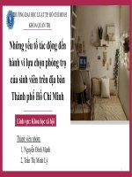 hành vi lựa chọn phòng trọ của sinh viên trên địa bàn thành phố hồ chí minh 