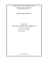 Tiểu luận kinh tế nguồn nhân lực năng suất lao động việt nam hiện nay 