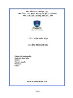 Tiểu luận quản trị mạng