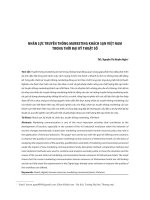 Nhân lực truyền thông marketing khách sạn Việt Nam trong thời đại kỹ thuật số