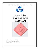 BÁO CÁO BÀI TẬP LỚN CAD CAM 