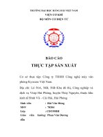 BÁO CÁO THỰC TẬP SẢN XUẤT cơ sở thực tập công ty THHH công nghệ máy văn phòng kyocera việt nam  