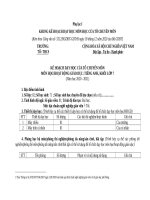 PHỤ lục 1 môn TIẾNG ANH lớp 7 