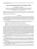 Thuật toán hiệu quả khai thác tập hiếm tối thiểu