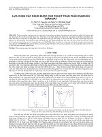 Lựa chọn các ràng buộc cho thuật toán phân cụm nửa giám sát