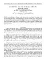 Chatbot cho sinh viên công nghệ thông tin