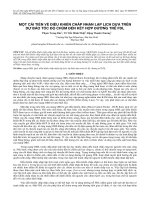 Một cải tiến về điều khiển chấp nhận lập lịch dựa trên dự báo tốc độ chùm đến kết hợp đường trễ FDL