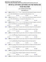 KỸ NĂNG LẬP BẢNG GIÁ TRỊ TRONG BÀI TOÁN MAXMIN