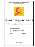 NGHIÊN CỨU HỆ THỐNG PHANH ABS TRÊN XE TOYOTA VIOS