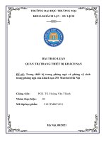 Trang thiết bị trong phòng ngủ và phòng vệ sinh trong phòng ngủ của khách sạn JW Marriott Hà Nội