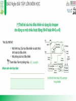 Thiết kế cấu trúc điều khiển sử dụng bộ chopper cho động cơ một chiều hoạt động (M>0 hoặc M<0, w>0) 1