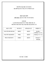 Bài tập lớn Quản lý dự án xây dựng