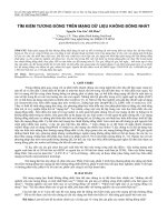 Tìm kiếm tương đồng trên mạng dữ liệu không đồng nhất