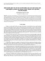 Định nghĩa một số chỉ số chuyên môn cho các nhà khoa học làm nhiệm vụ đánh giá ngang hàng trong các hội nghị chuyên ngành