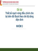 Thiết kế mạch vòng điều chỉnh cho bộ biến đổi Buck theo chế độ dòng điện đỉnh