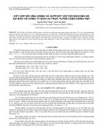 Kết hợp mô hình Arima và Support vector machine để dự báo tại Công ty Dịch vụ Trực tuyến cộng đồng Việt