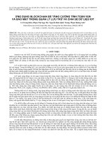 Ứng dụng blockchain để tăng cường tính toàn vẹn và bảo mật trong quản lý lưu trữ và chia sẻ dữ liệu IoT