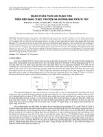 Mạng phân phối nội dung CDN trên nền giao thức truyền đa đường Multipath TCP