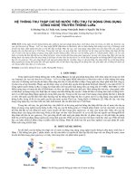 Hệ thống thu thập chỉ số nước tiêu thụ tự động ứng dụng công nghệ truyền thông LoRa