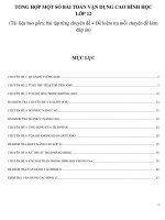 Tổng hợp một số chuyên đề vận dụng cao hình học lớp 12