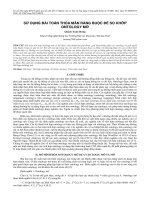 Sử dụng bài toán thỏa mãn ràng buộc để so khớp Ontology mờ