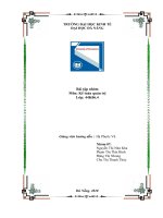 Bài tập nhóm môn kế toán quản trị 