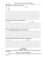 Bai tap cuoi tuan mon Toan TV lop 5