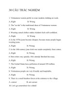 ON THI TUYEN SINH 30 CAU TRAC NGHIEM