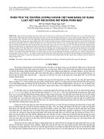 Phân tích thị trường chứng khoán Việt Nam bằng sử dụng luật kết hợp âm dương mở rộng phân biệt