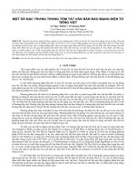 Một số đặc trưng trong tóm tắt văn bản báo mạng điện tử tiếng Việt