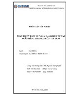 Khóa luận tốt nghiệp: Phát triển dịch vụ ngân hàng điện tử tại Ngân hàng TMCP Sài Gòn - TP.HCM
