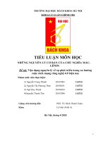 Đề tài vận dụng nguyên lý về sự phát triển trong xu hướng cuộc cách mạng công nghệ 4 0 hiện nay 