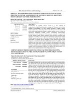 Chuyển đổi số trong dịch vụ công tại tỉnh Thái Nguyên: Đánh giá ban đầu về việc sử dụng dịch vụ công trực tuyến của người dân