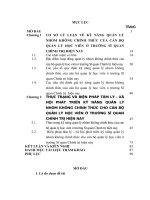 LUẬN văn THẠC sĩ   kỹ năng quản lý nhóm không chính thức của cán bộ quản lý học viên ở trường sĩ quan chính trị hiện nay