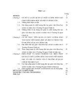 LUẬN văn THẠC sĩ   quản lý chất lượng đào tạo giáo viên khoa học xã hội và nhân văn ở trường sĩ quan chính trị hiện nay