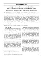 Tác động của thiên tai và biến đổi khí hậu đến cơ sở hạ tầng trên địa bàn tỉnh Bình Thuận