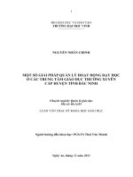 Một số giải pháp quản lý hoạt động dạy học ở các trung tâm giáo dục thường xuyên cấp huyện tỉnh bắc ninh    