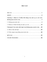 Định lý điểm bất động của ánh xạ co rút và các tính chất tôpô trên không gian meetric nón 