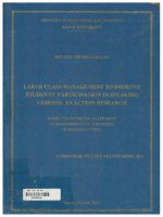 Large class management to improve students participation in speaking lesson an action research 