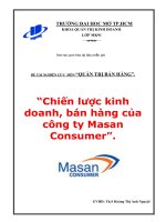Chiến lược kinh doanh, bán hàng của công ty masan consumer 