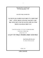 Vận dụng quan điểm toàn diện của triets học mác   lê nin trong giáo dục đạo đức cho học sinh thpt ở huyện hương khê, hà tĩnh trong giai đoạn hiện nay    