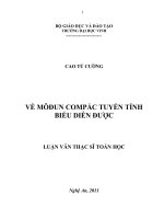 Về môđun compắc tuyến tính biểu diễn được 
