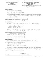 Đề thi học sinh giỏi Toán 11 năm 2020 - 2021 trường THPT Đông Hà - Quảng Trị - TOANMATH.com