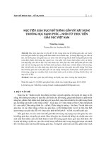 Mục tiêu giáo dục phổ thông gắn với xây dựng trường học hạnh phúc – nhìn từ thực tiễn giáo dục Việt Nam