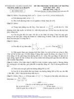 Đề HSG Toán 11 Cấp Trường THPT Lưu Hoàng 20202021